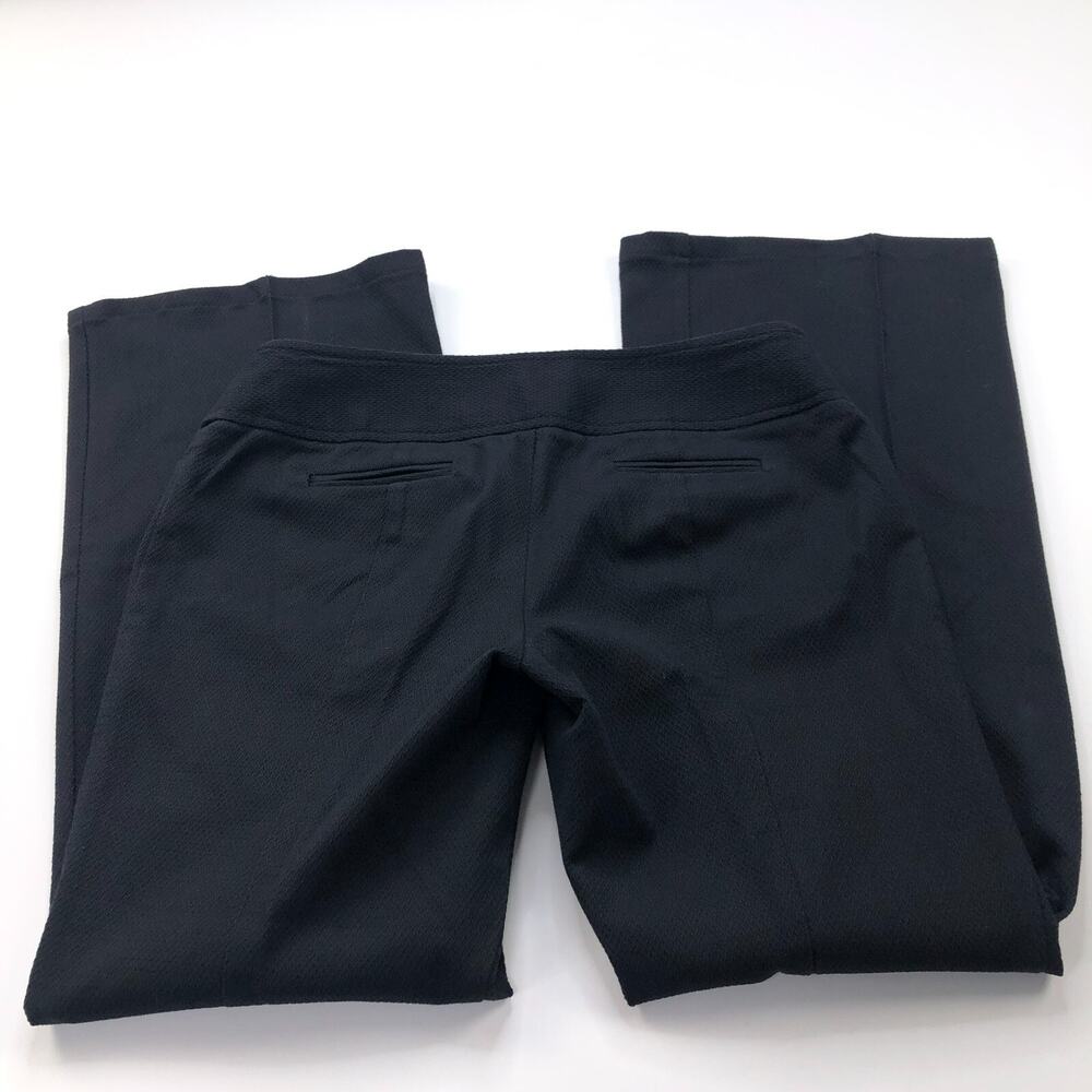 Nanette Lepore 12 (Fit 34W 31L) Textured Mid Rise Trouser Dress Pants Black